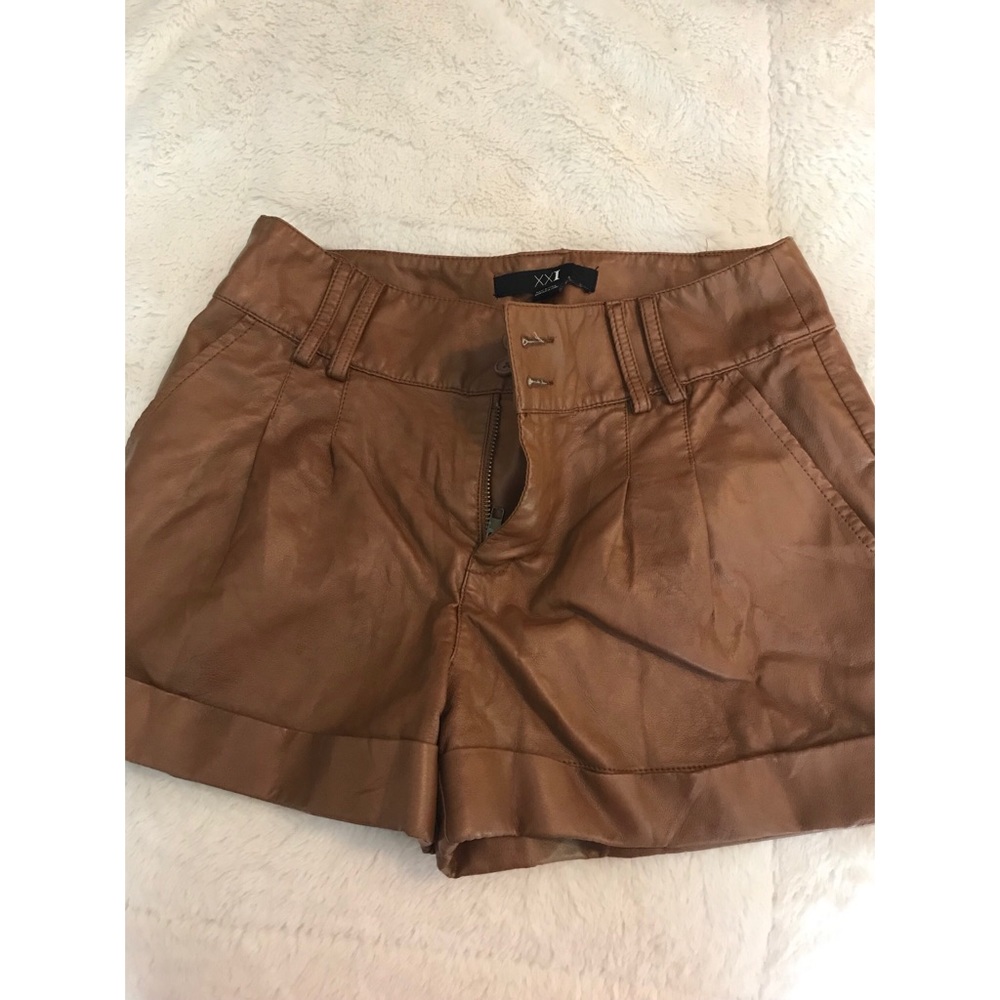 Forever 21 High-Waisted Faux Leather Shorts
